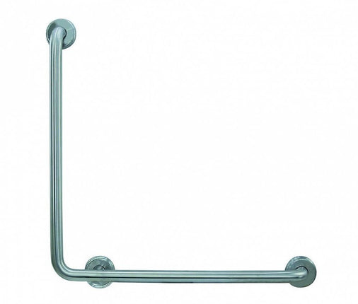 90 Degree Bend Toilet Grab Rail 600mm x 600m Stainless Steel - Right Side