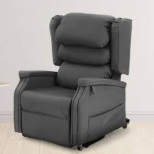 Configura Comfort Black Vinyl Riser Recliner Lift Chair